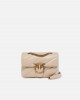 Pinko Love Mini Puff Maxi Quilt Beige Leather Τσάντα