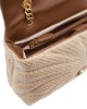 Pinko Love Puff Mini Raffia With Chain Beige Τσάντα