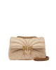 Pinko Love Puff Mini Raffia With Chain Beige Τσάντα