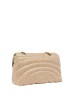 Pinko Love Puff Mini Raffia With Chain Beige Τσάντα