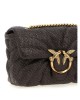 Pinko Love Puff Mini Raffia With Chain Brown Τσάντα