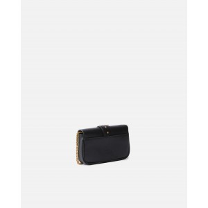 Pinko Love One Pocket Simply Black Leather Τσάντα