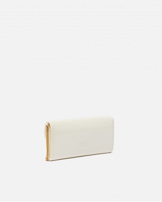 Pinko Love One White Leather Πορτοφόλι