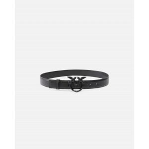 Pinko Love Berry H3 With Colored Buckle Black Leather Ζώνη Pinko Love Berry H3 With Colored Buckle Black Leather Ζώνη