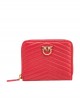 Pinko Taylor Zip Around Red Leather Πορτοφόλι