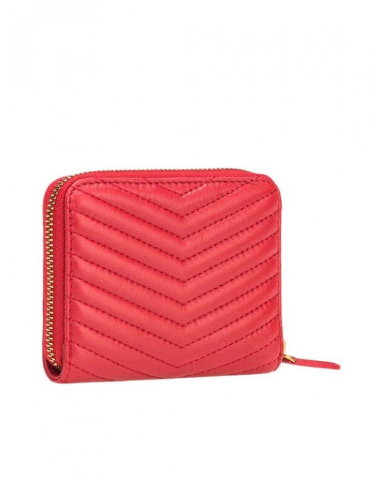 Pinko Taylor Zip Around Red Leather Πορτοφόλι