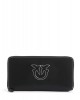Pinko Ryder Zip-around Black Leather Πορτοφόλι