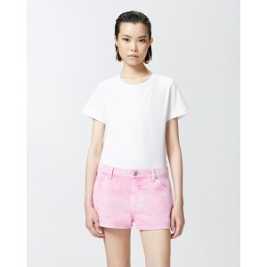 Pinko Bussolotto T-shirt With Embroidered Logo White Μπλούζα