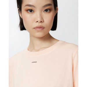 Pinko Basico T-Shirt Mini Logo Pink Μπλούζα