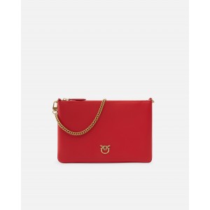 Pinko Flat Classic Simply Red Leather Τσάντα
