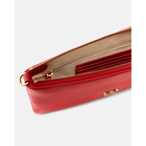 Pinko Flat Classic Simply Red Leather Τσάντα