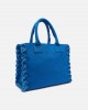 Pinko Beach Shopping Canvas Blue Τσάντα