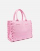 Pinko Beach Shopping Canvas Pink Τσάντα