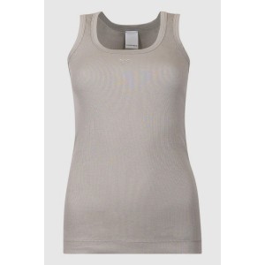 Pinko Calcolatore Vest Tank Top Ribbed With Birds Logo Grey Μπλoύζα Pinko Calcolatore Vest Tank Top Ribbed With Birds Logo Grey Μπλoύζα