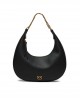 Pinko Brioche Hobo Classic Black Leather Τσάντα