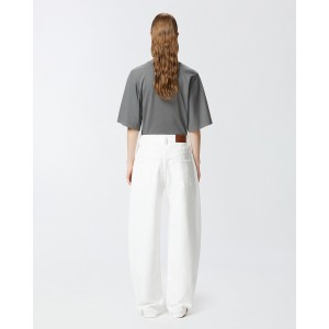 Pinko Eloise Egg Bull White Τζιν Παντελόνι