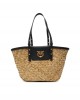 Pinko Love Summer Basket Black Rafia Τσάντα