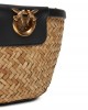 Pinko Love Summer Basket Black Rafia Τσάντα
