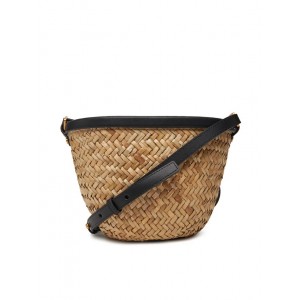 Pinko Love Summer Basket Black Rafia Τσάντα