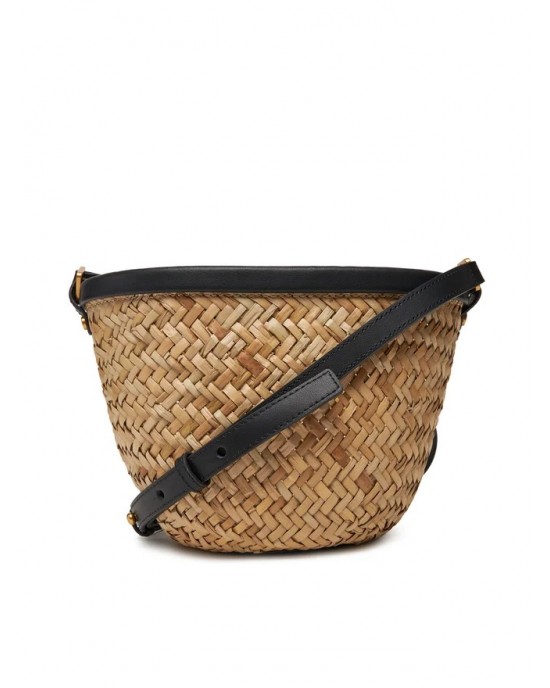Pinko Love Summer Basket Black Rafia Τσάντα
