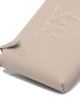 Pinko Flat Horizontal Mini Beige Leather Τσάντα