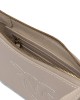 Pinko Flat Horizontal Mini Beige Leather Τσάντα
