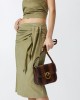 Pinko Love Box Fl Mini Reptile Print Square Brown Leather Τσάντα