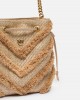Pinko Secchiello Mini Bucket Beige Rafia Τσάντα