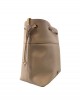 Pinko Secchiello Classic Bucket With Shoulder Strap Beige Leather Τσάντα