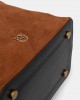 Pinko Secchiello Classic Brown Suede Δερμάτινη Τσάντα