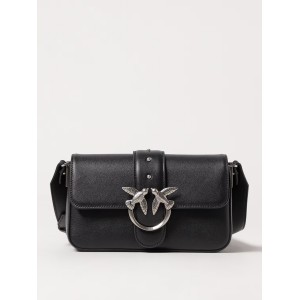 Pinko Slouchy Love One Mini Black Leather Τσάντα