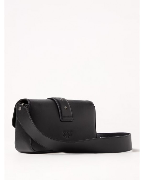 Pinko Love One Mini Slouchy Black Leather Τσάντα