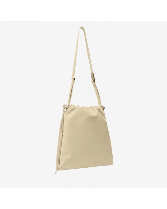 Pinko Slouchy Classic Beige Δερμάτινη Τσάντα