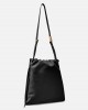 Pinko Slouchy Classic Black Δερμάτινη Τσάντα