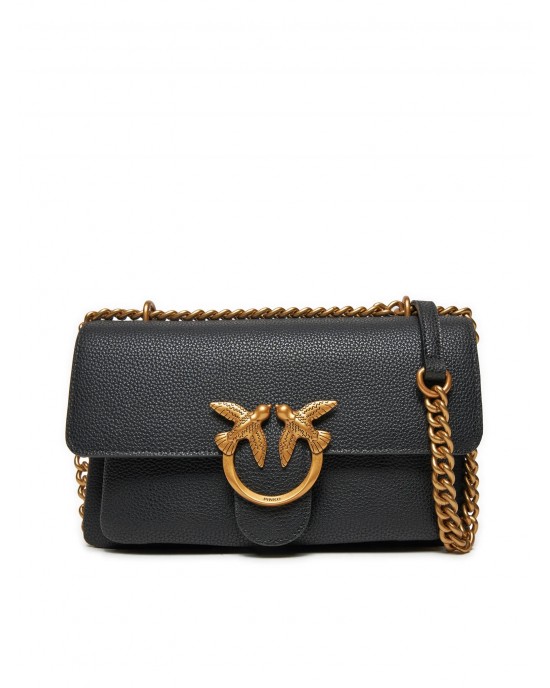 Pinko Love One Soft Mini Black Δερμάτινη Τσάντα Pinko Love One Soft Mini Black Δερμάτινη Τσάντα