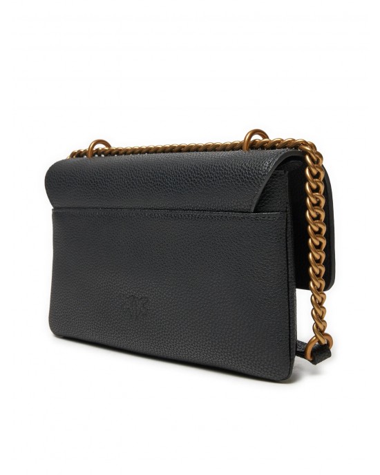 Pinko Love One Soft Mini Black Δερμάτινη Τσάντα Pinko Love One Soft Mini Black Δερμάτινη Τσάντα