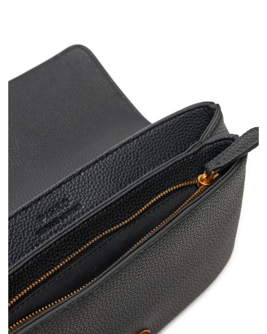 Pinko Love One Soft Mini Black Δερμάτινη Τσάντα Pinko Love One Soft Mini Black Δερμάτινη Τσάντα