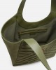 Pinko Tote Recycled Fabric Puzzle Quilt Military Τσάντα