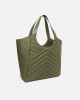 Pinko Tote Recycled Fabric Puzzle Quilt Military Τσάντα