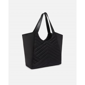 Pinko Tote Recycled Fabric Puzzle Quilt Black Τσάντα
