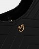 Pinko Tote Puzzle Quilt Black Leather Τσάντα