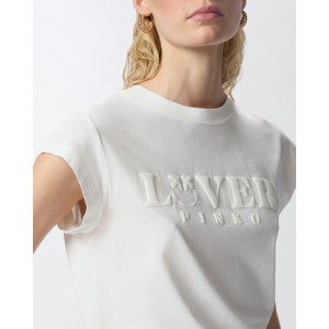 Pinko Marrakech T-shirt Slim-fit Lover White Μπλούζα