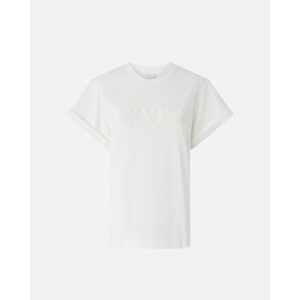 Pinko Torcetti T-shirt Metallic Print White Μπλούζα