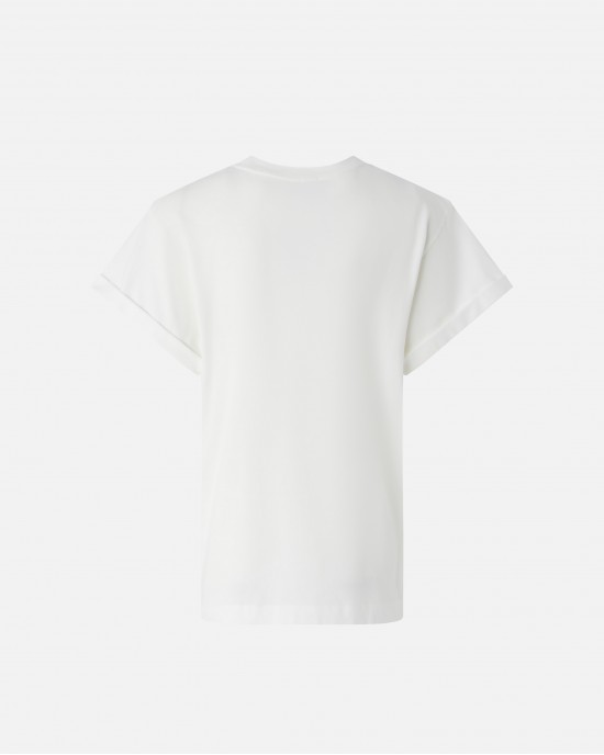 Pinko Torcetti T-shirt Metallic Print White Μπλούζα