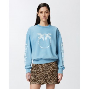 Pinko Mindelo Cotton With Logo-Branded Sleeves Φούτερ
