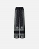 Pinko Spirito Lightweight Wide-leg Bandana Print Black/Lime Παντελόνι