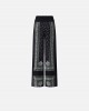 Pinko Spirito Lightweight Wide-leg Bandana Print Black/Lime Παντελόνι