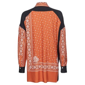 Pinko Clocks Asymmetric With Bandana Print Πουκάμισο