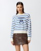 Pinko New Burgos Striped Blue Πουλόβερ
