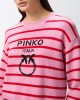 Pinko New Burgos Striped Rosa Πουλόβερ